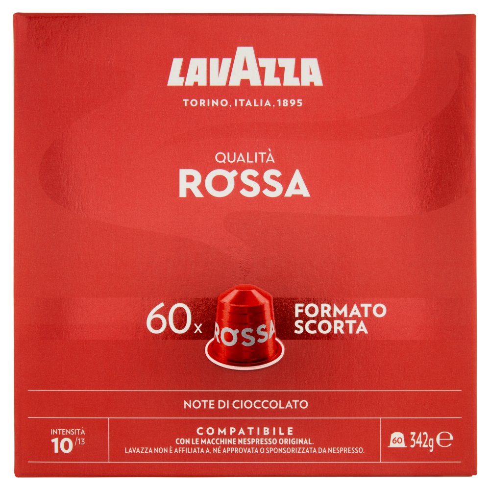 Lavazza Capsule Compatibli Nespresso Original Qualità Rossa Pz.60 Gr.342