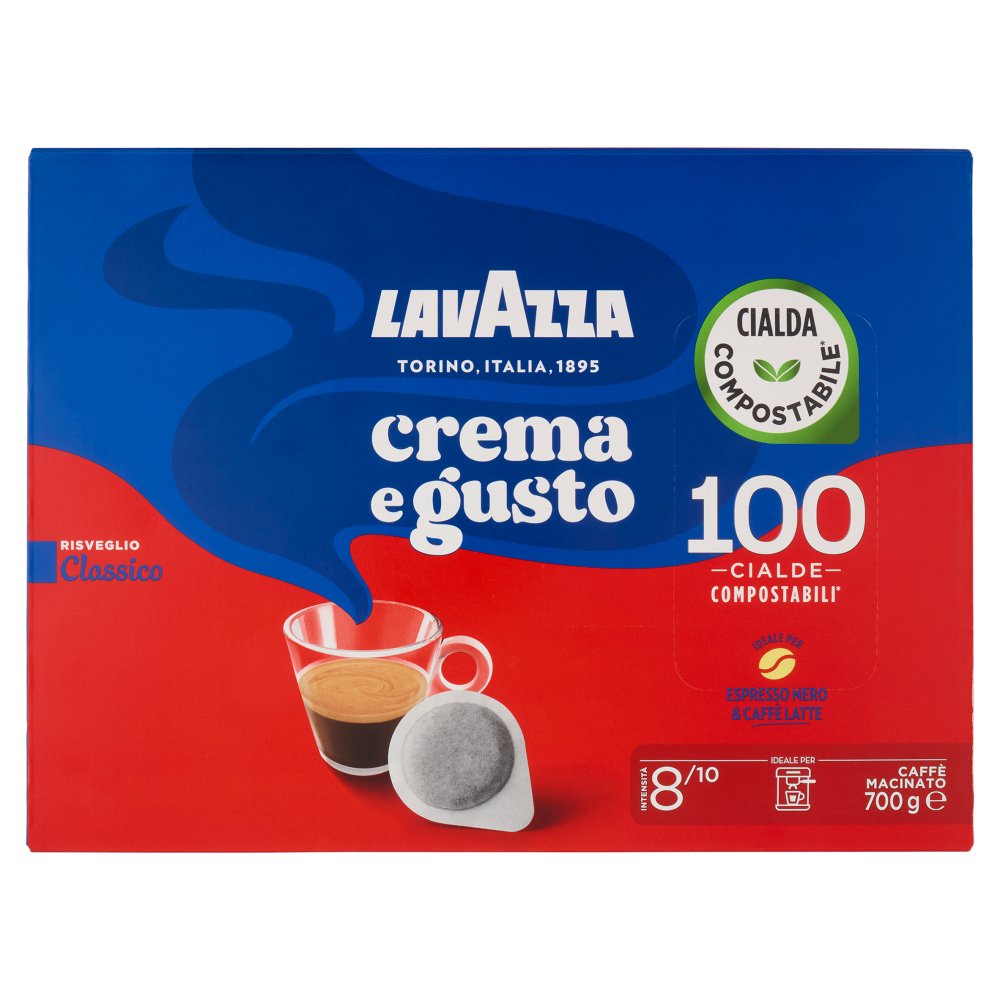 Lavazza Cialde Caffè Crema e Gusto Classico Pz.100 Gr.700