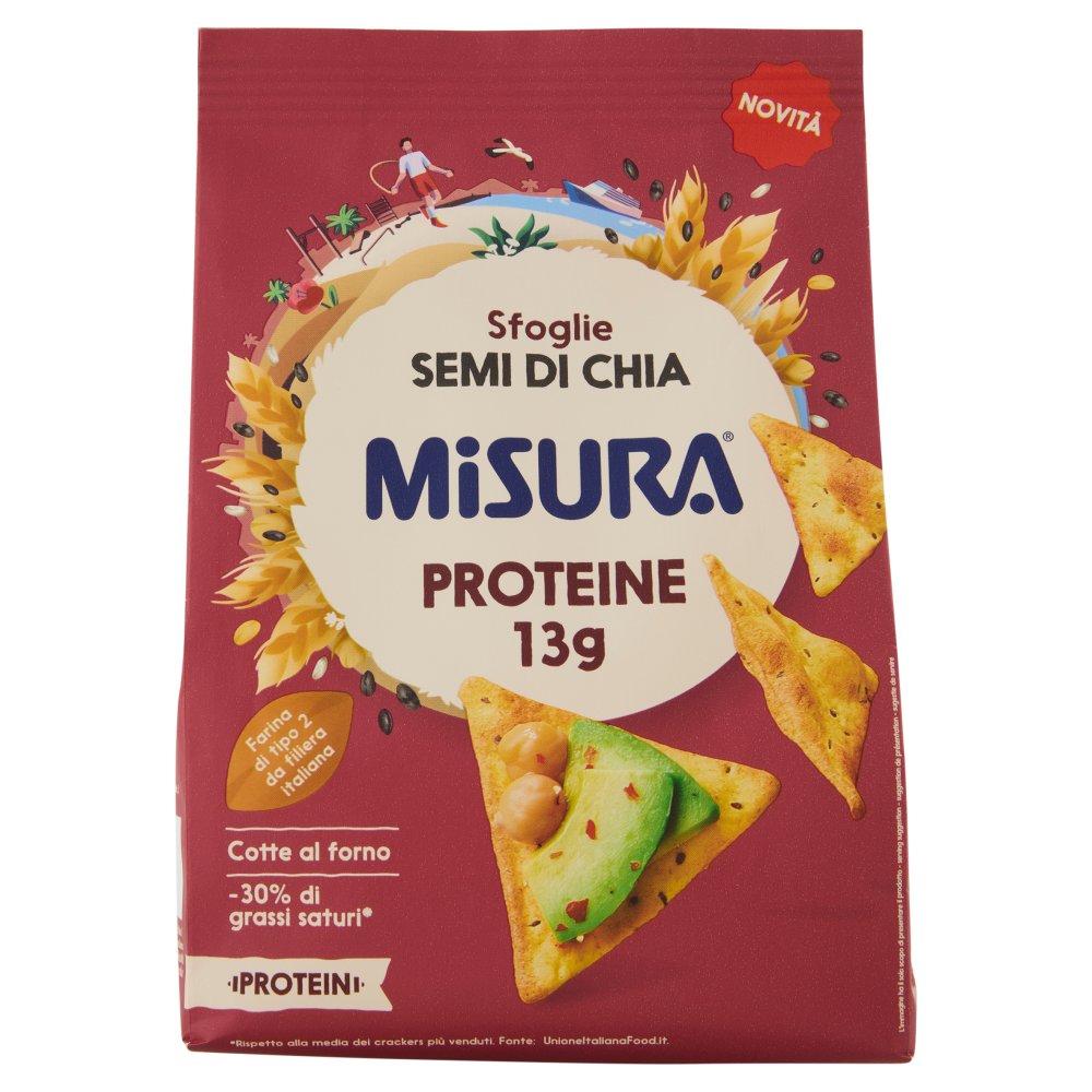 Misura Protein Sfoglie con Semi di Chia Gr.170