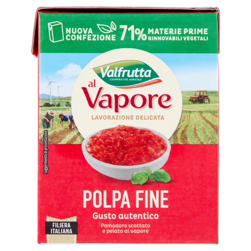 Valfrutta Polpa di Pomodoro Fine al Vapore Gr.390