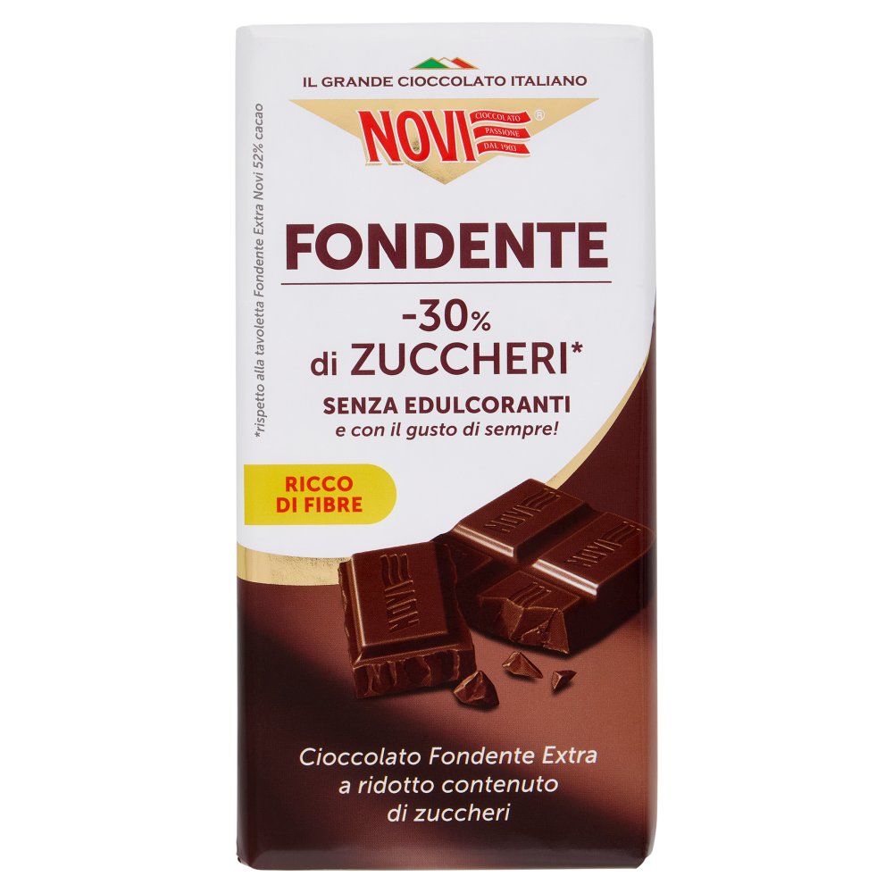 Novi Tavoletta Fondente -30% di Zuccheri Gr.100