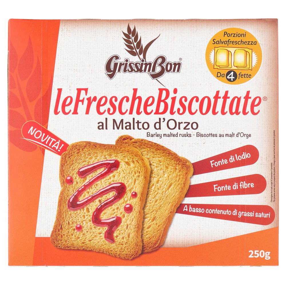 Grissin Bon Fette Biscottate al Malto d'Orzo Gr.250