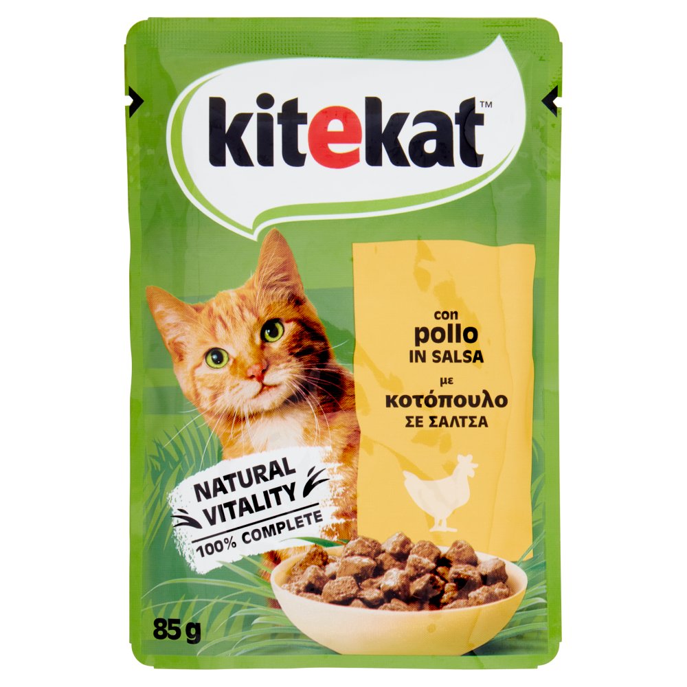Kitekat Cibo Umido Gatto con Pollo in Salsa Bustina Gr.85