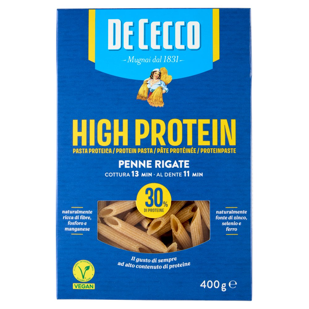 De Cecco High Protein Penne Rigate N°41 Gr.400