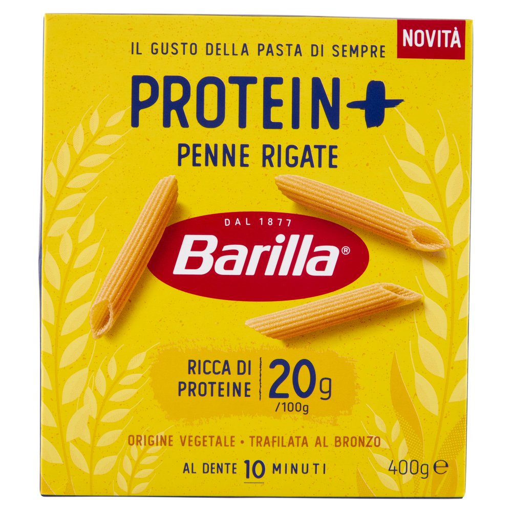 Barilla Protein Più Penne Rigate Pasta Ricca di Proteine di Origine Vegetale Gr.400