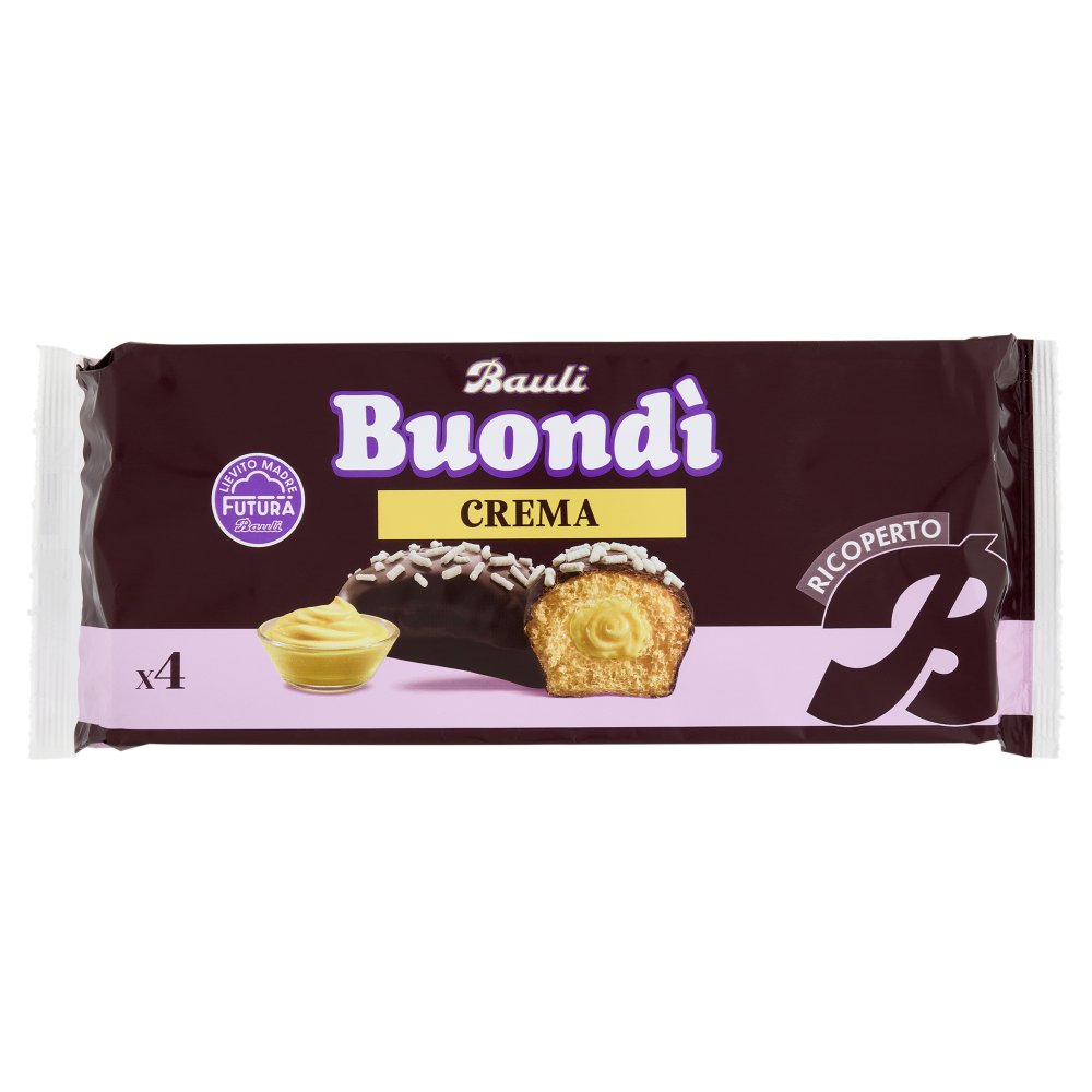 Bauli Buondì Crema Ricoperto di Cioccolato Gr.46 Pz.4