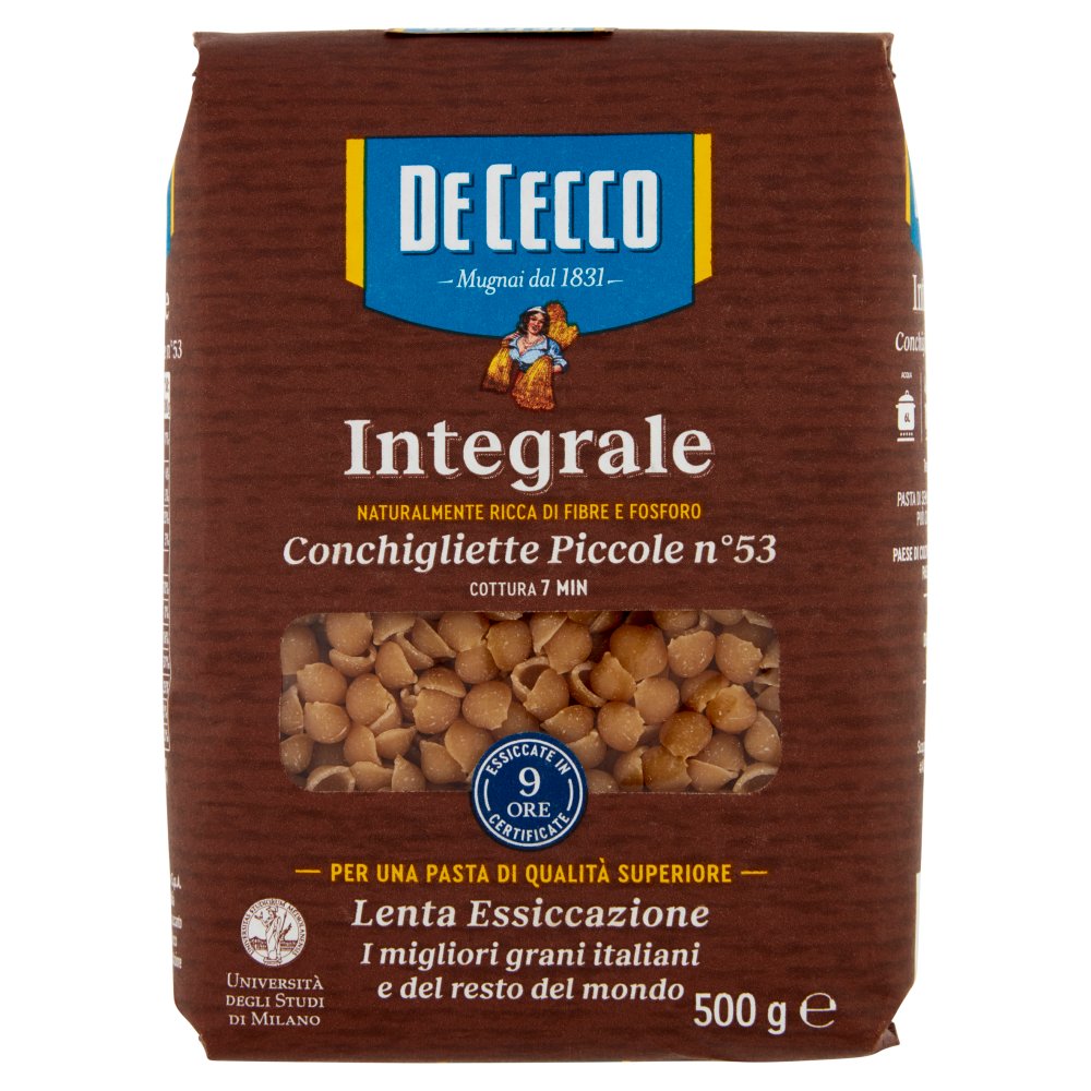 De Cecco Integrale Conchigliette Piccole N°53 Gr.500