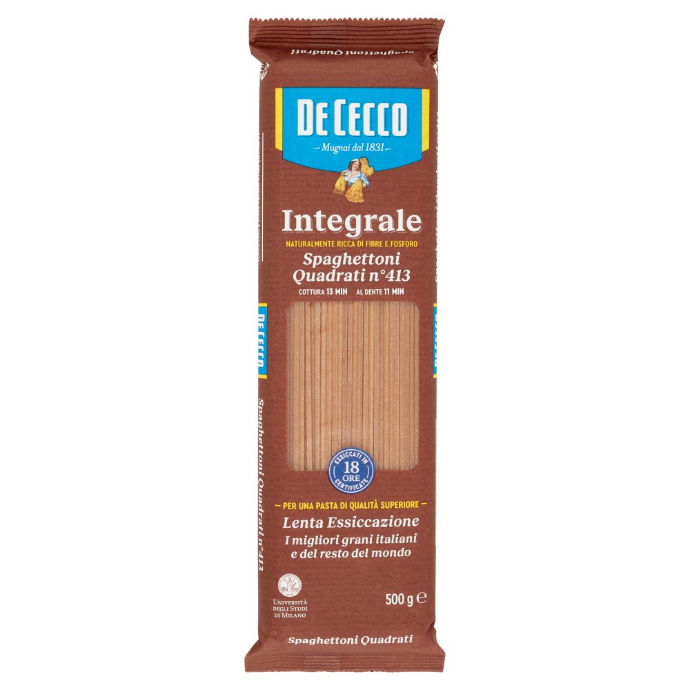 De Cecco Integrale Spaghettoni Quadrati N°413 Gr.500