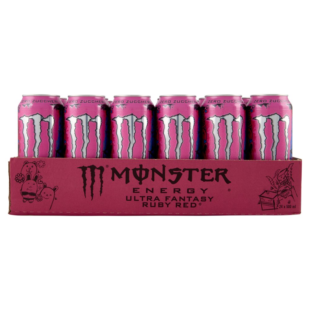 Monster Energy Ultra Fantasy Ruby Red Zero Sugar Can Cl.50