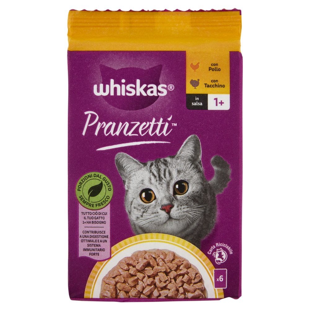 Whiskas Pranzetti in Salsa Con Carni Bianche Gr.50 X Pz.6