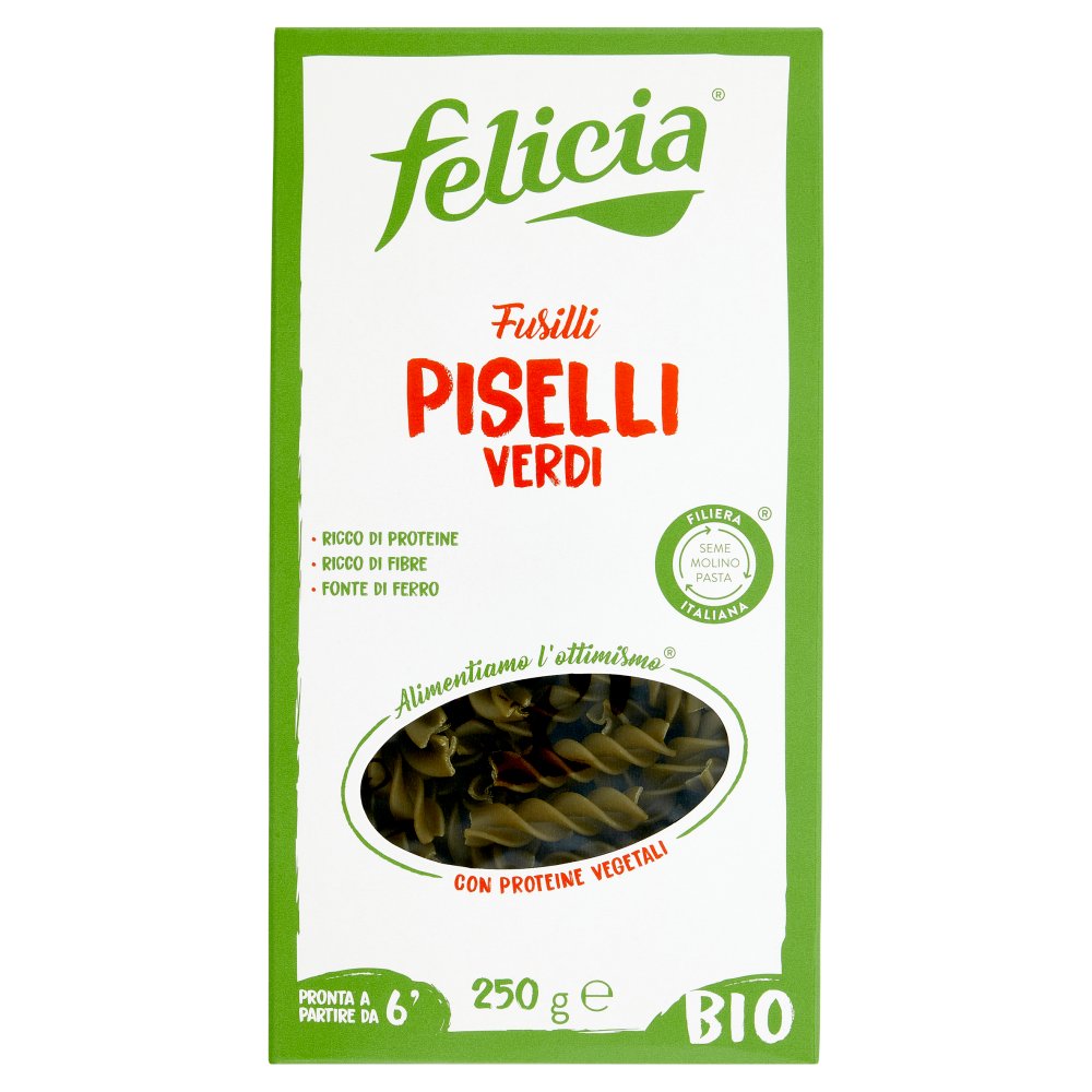 Felicia Fusilli Piselli Verdi Bio Gr.250