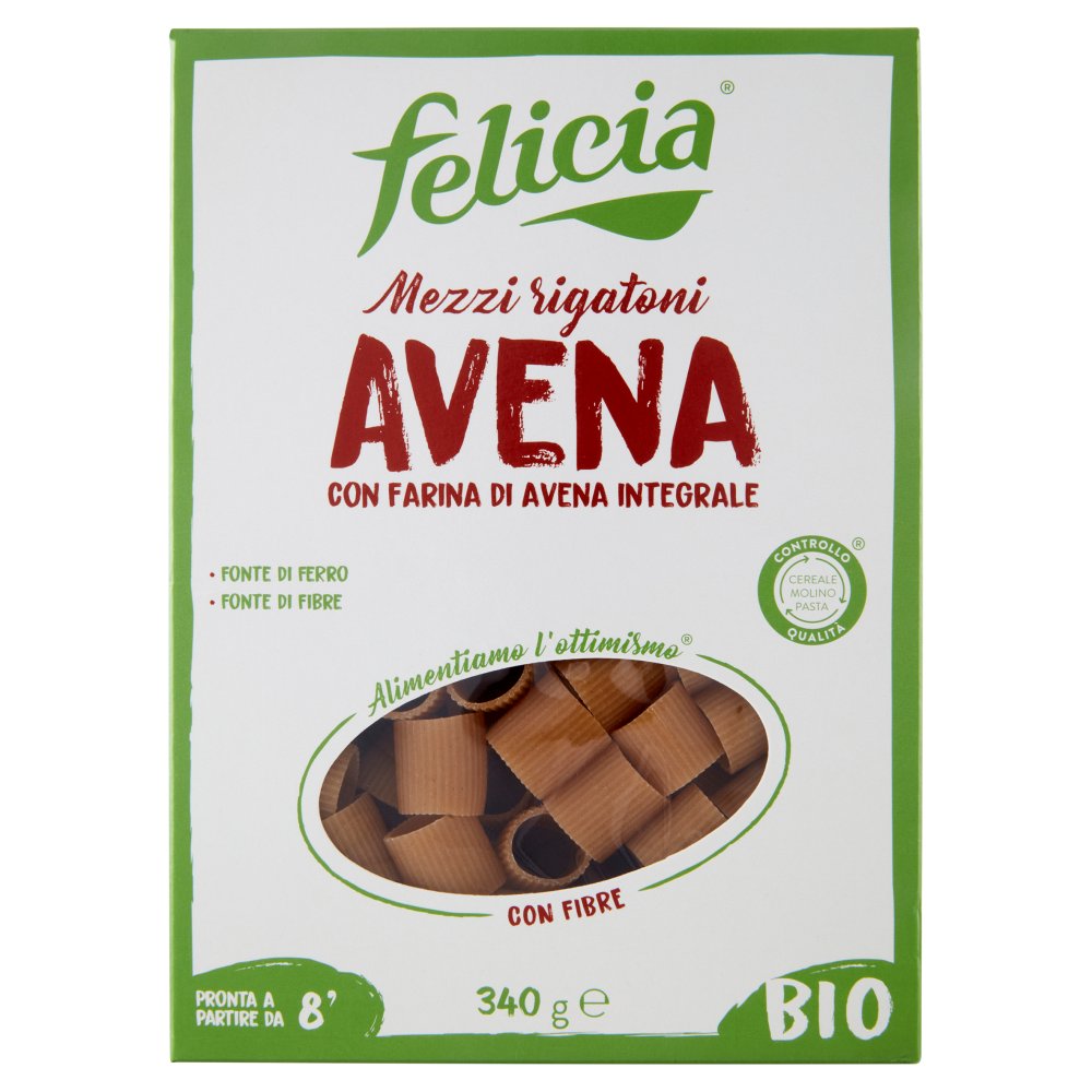 Felicia Mezzi Rigatoni Avena con Farina di Avena Integrale Bio Gr.340