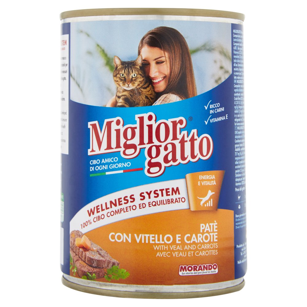MIGLIOR GATTO PATE'GR.400 VITELLO/CAROTE