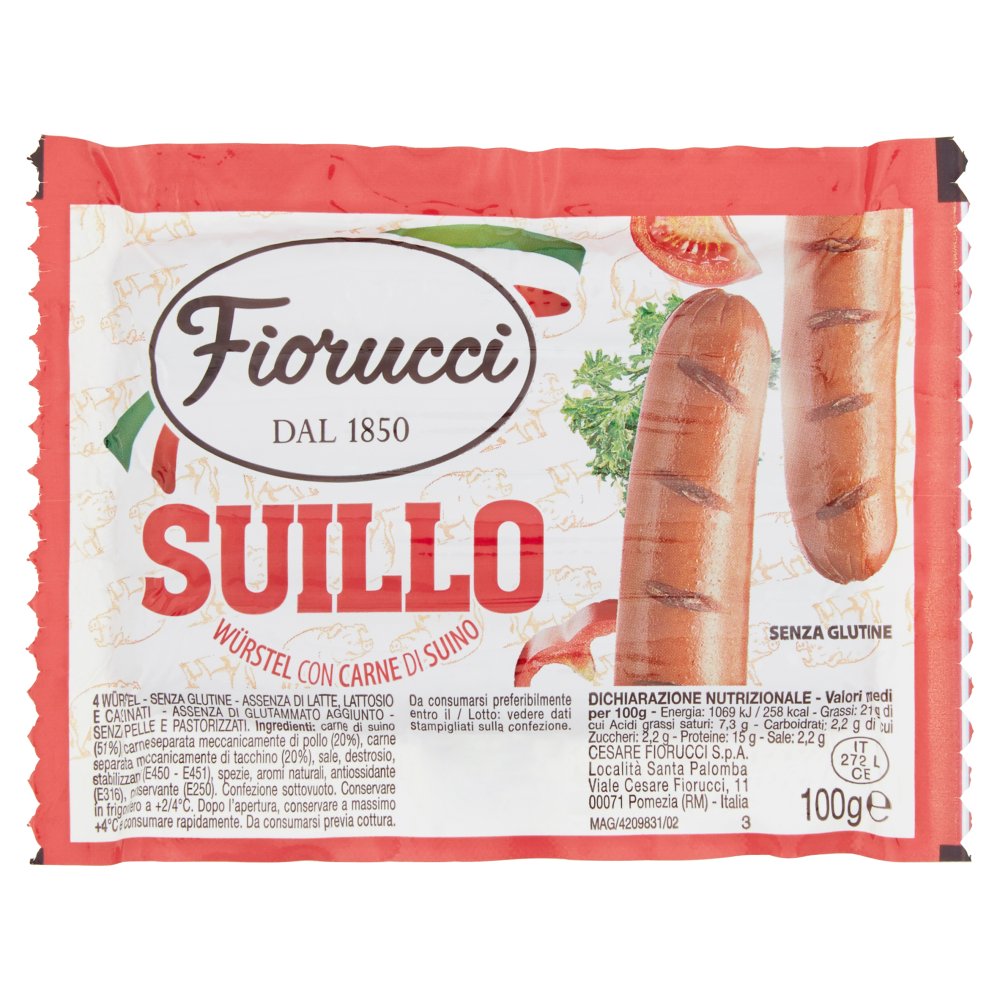 FIORUCCI WURSTEL SUILLO GR.100