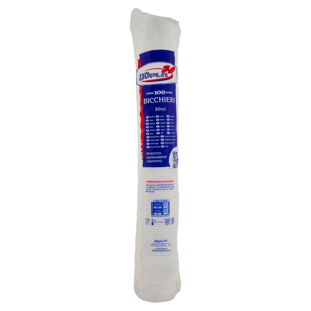 DOPLA BICCHIERI 80 CC X 100 PZ