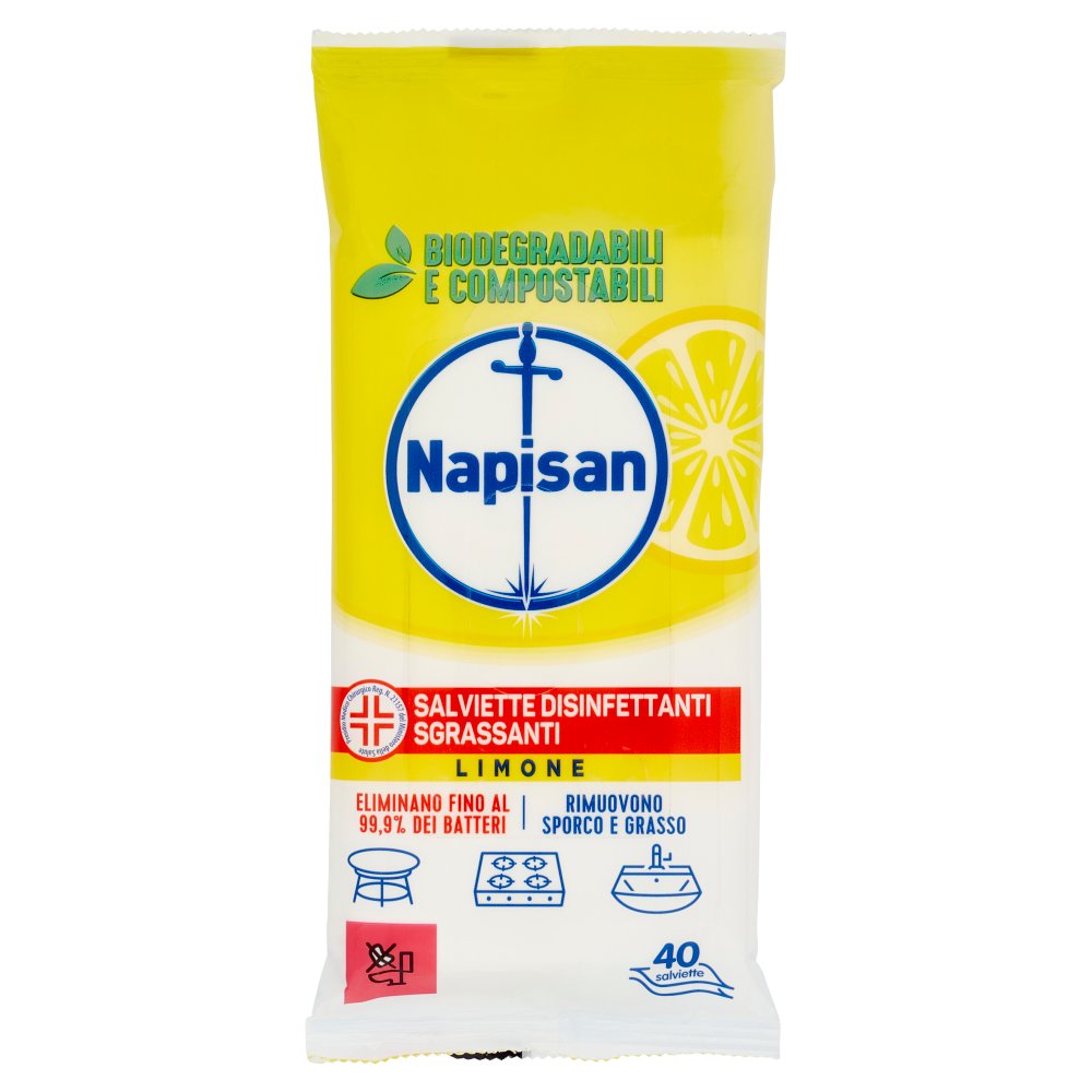 NAPISAN SALVIETTE IGIENIZZANTI X 40 PZ C ASSA MISTA