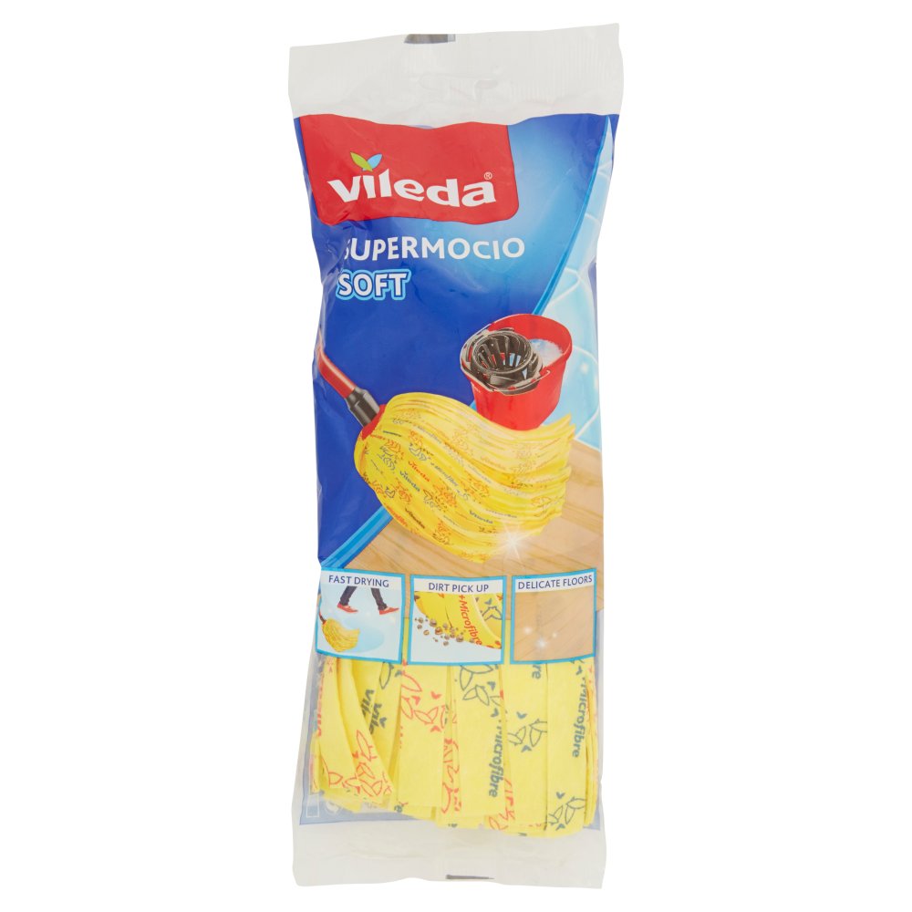 VILEDA SUPERMOCIO SOFT GIALLO 30% MICROF IBRE X1