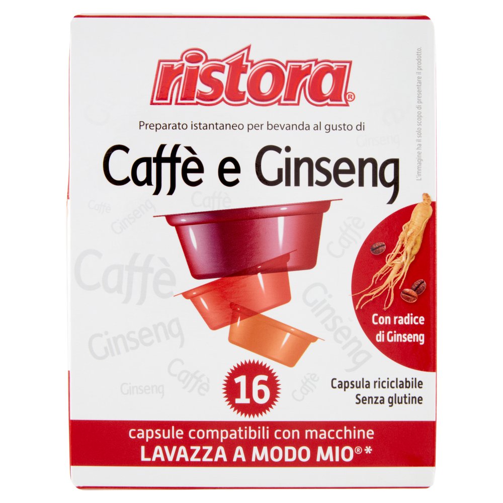 RISTORA CAFFE'&GINSENG X16 CAPSULE MODOM IO