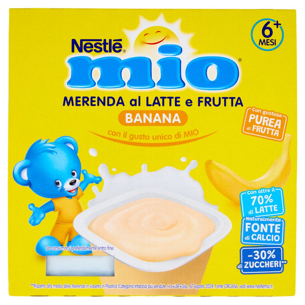 Nestle' Mio Merenda al Latte e Banana Pz.4 Gr.100 
