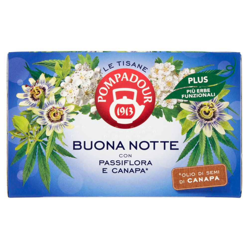 Pompadour Tisana Buona Notte Plus 18 Filtri