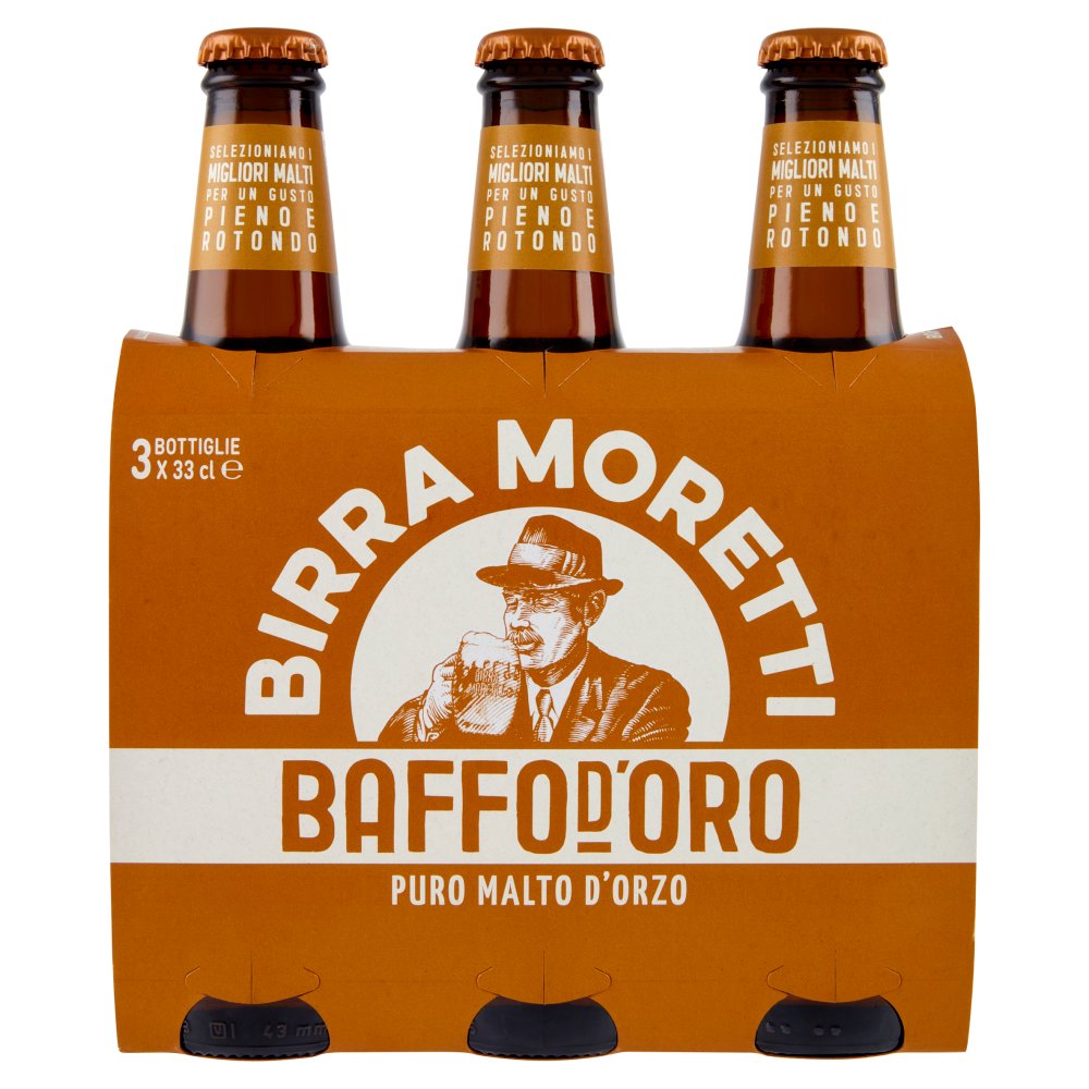 BIRRA BAFFO D'ORO 4,8Â° CL.33X3