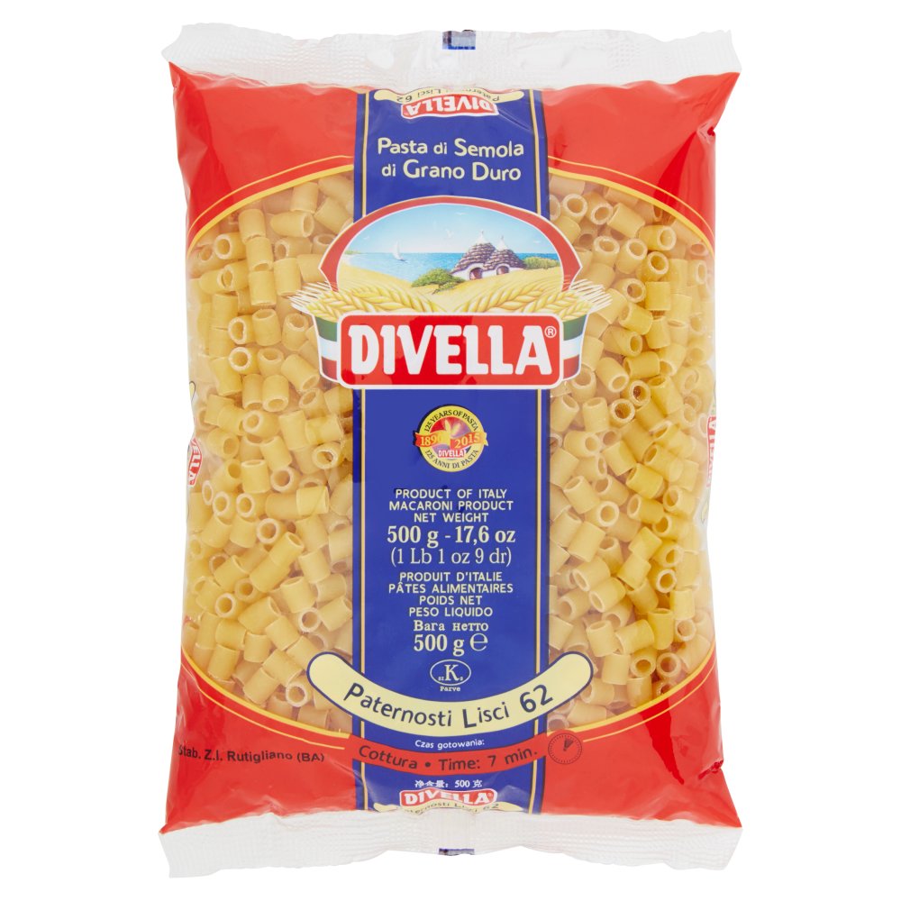 Divella Paternosti Lisci N°62 Gr.500