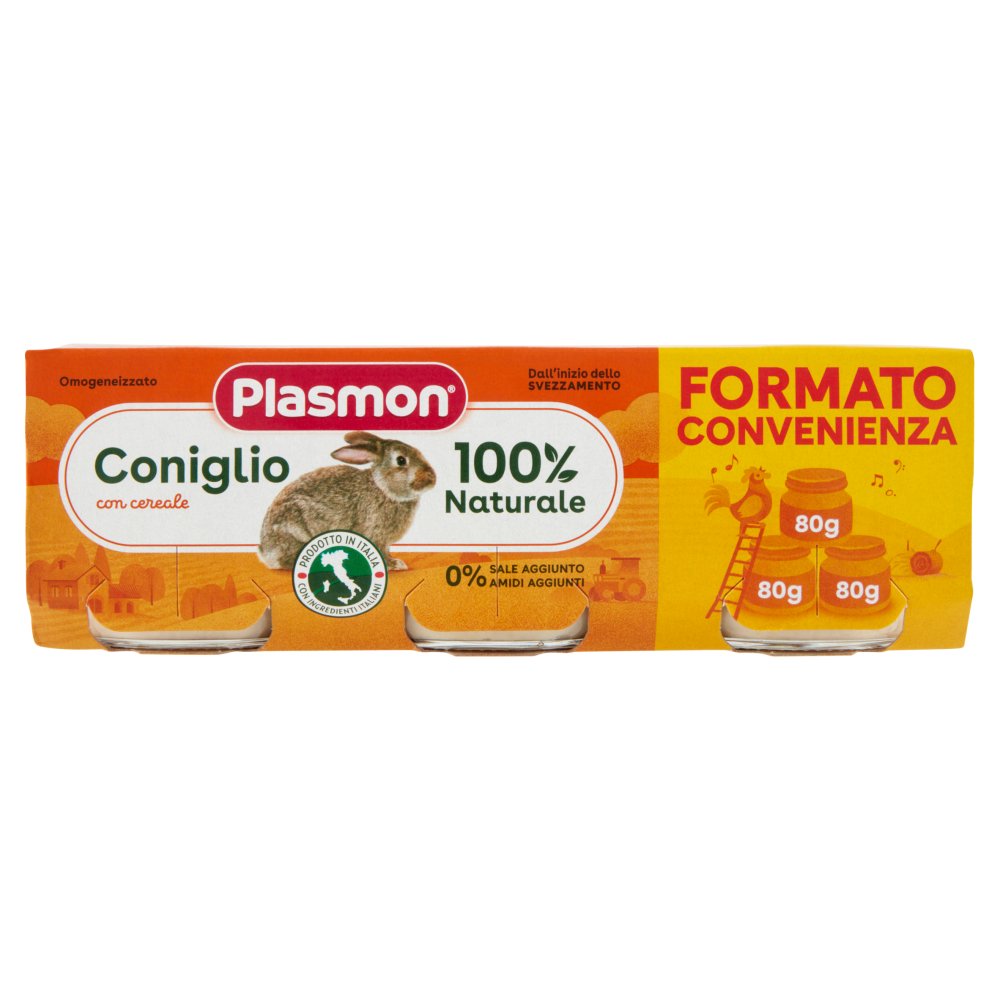 PLASMON OMO CONIGLIO GR80X3| Imb. 8