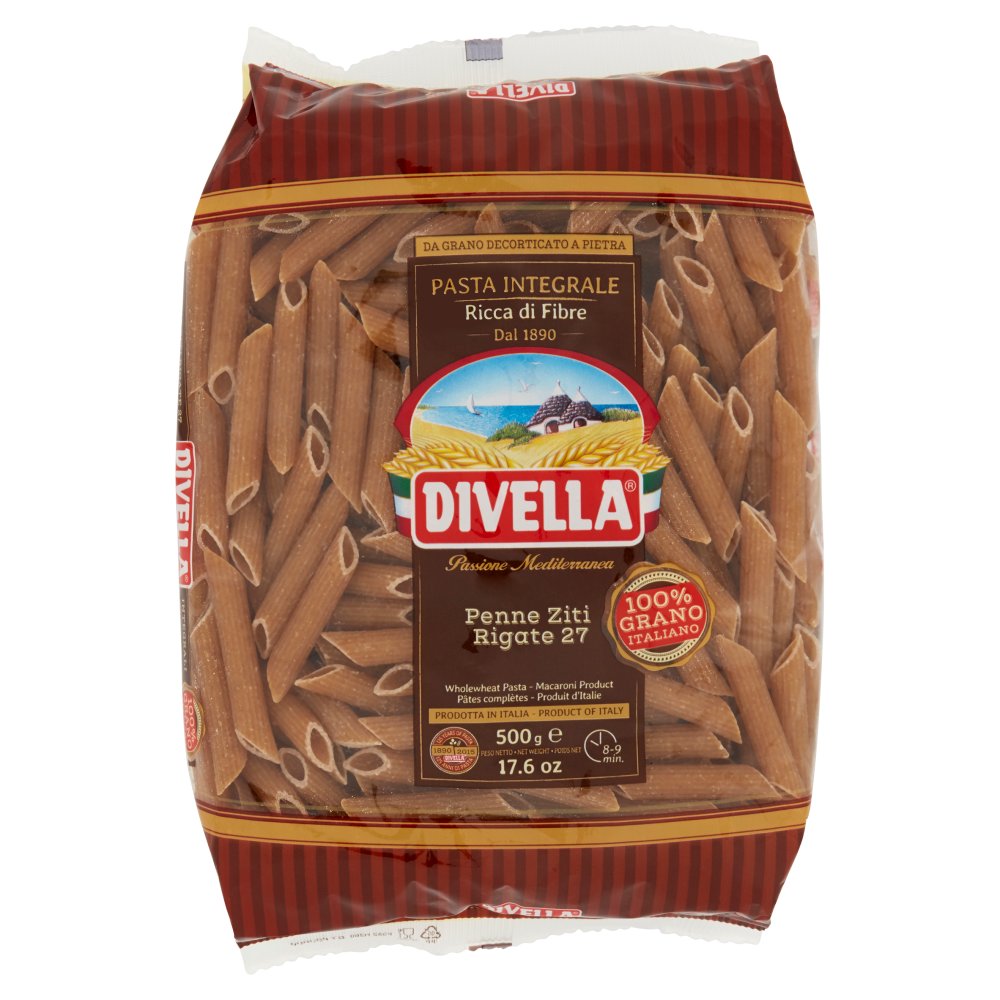 Divella Penne Ziti Rigate Integrali Gr.500
