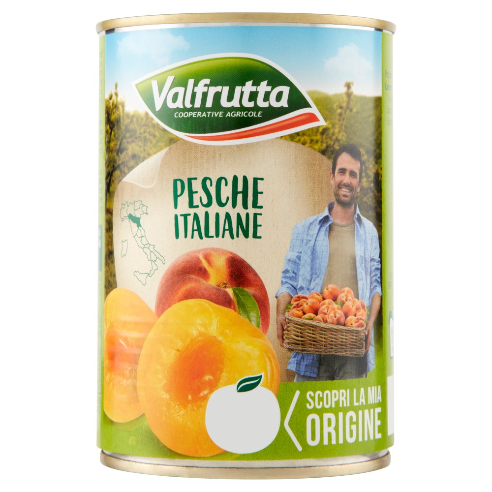 VALFRUTTA PESCHE SCIROPPATE G.411 LATTA| Imb. 12