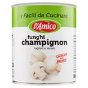 D'AMICO FUNGHI CHAMPIGNONS NAT.TAGLIATI G.800 LATTA| Imb. 12