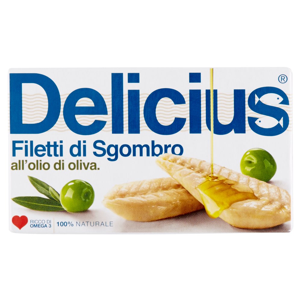 DELICIUS FILETTI SGOMBRO IN OLIO D'OLIVA GR.125