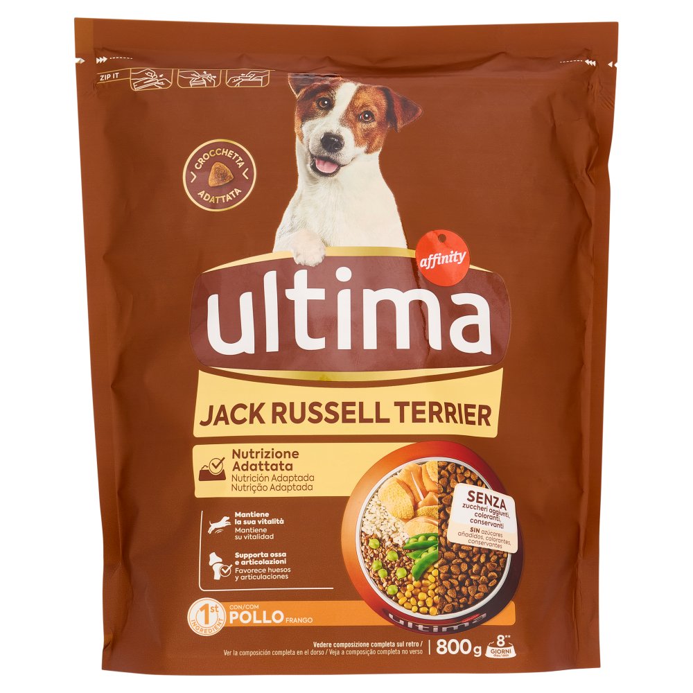 Ultima Dog Jack Russell Pollo Gr.800