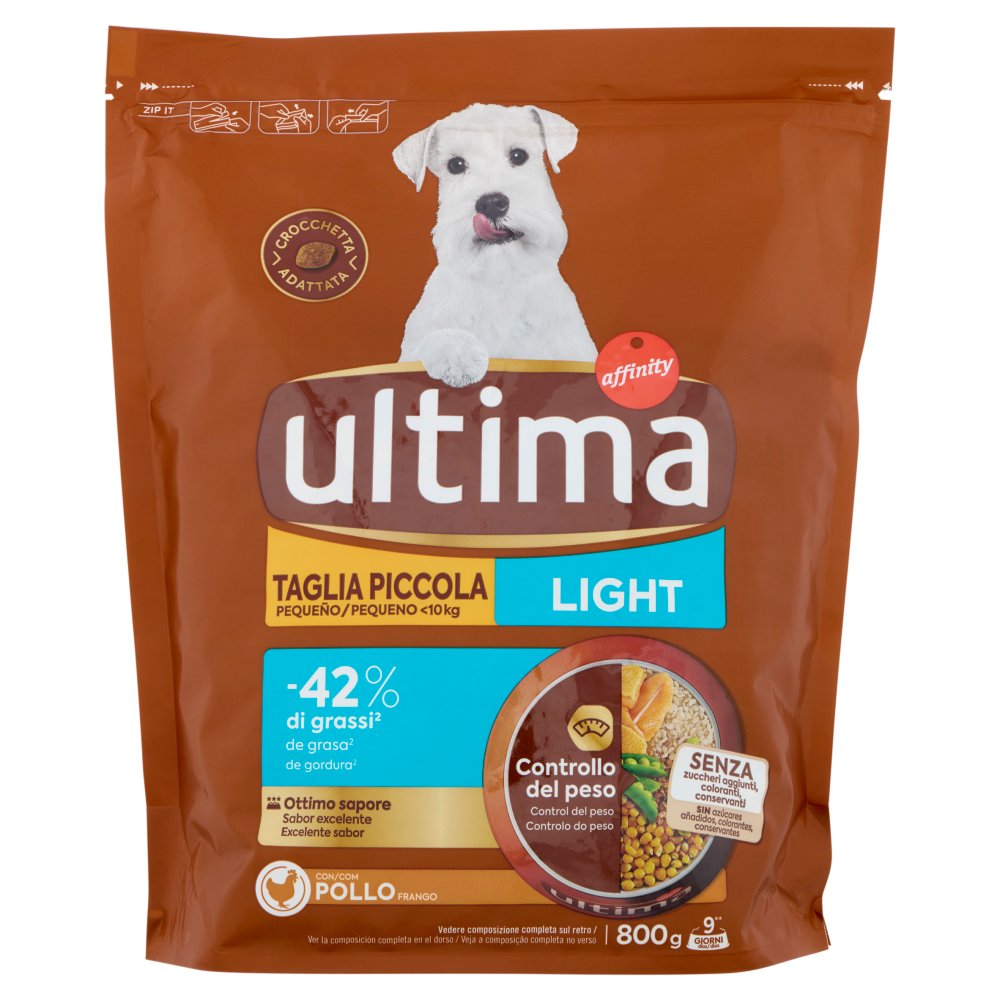Ultima Dog Crocchette Mini Light al Pollo Gr.800