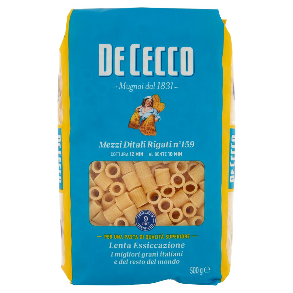 De Cecco Mezzi Ditali Rigati N°159 Gr.500