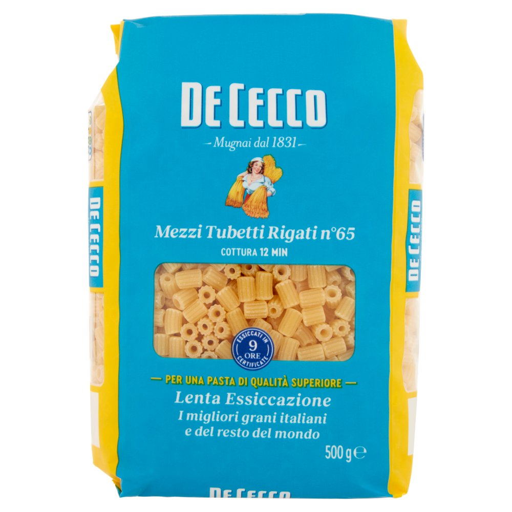 DE CECCO MEZZI TUBETTI RIGATI N.65