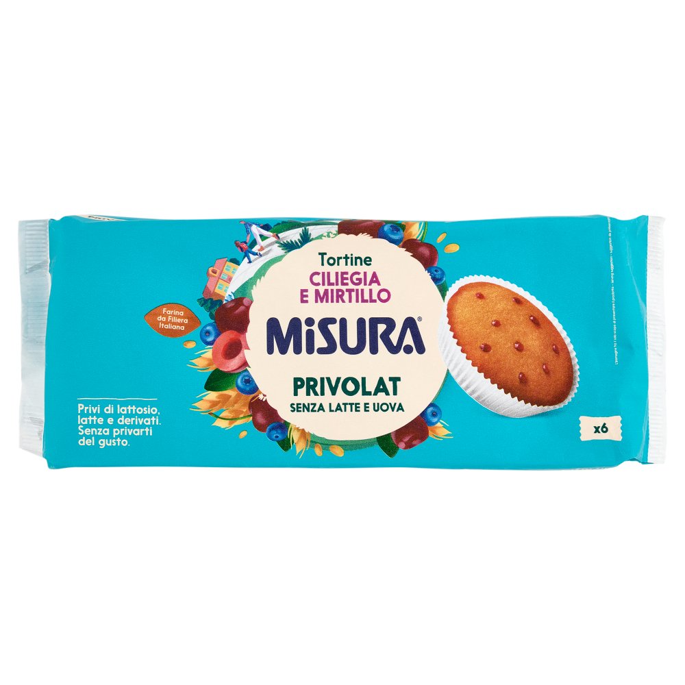 Misura Privolat Tortine Ciliegia e Mirtilli Pz.6 Gr.290