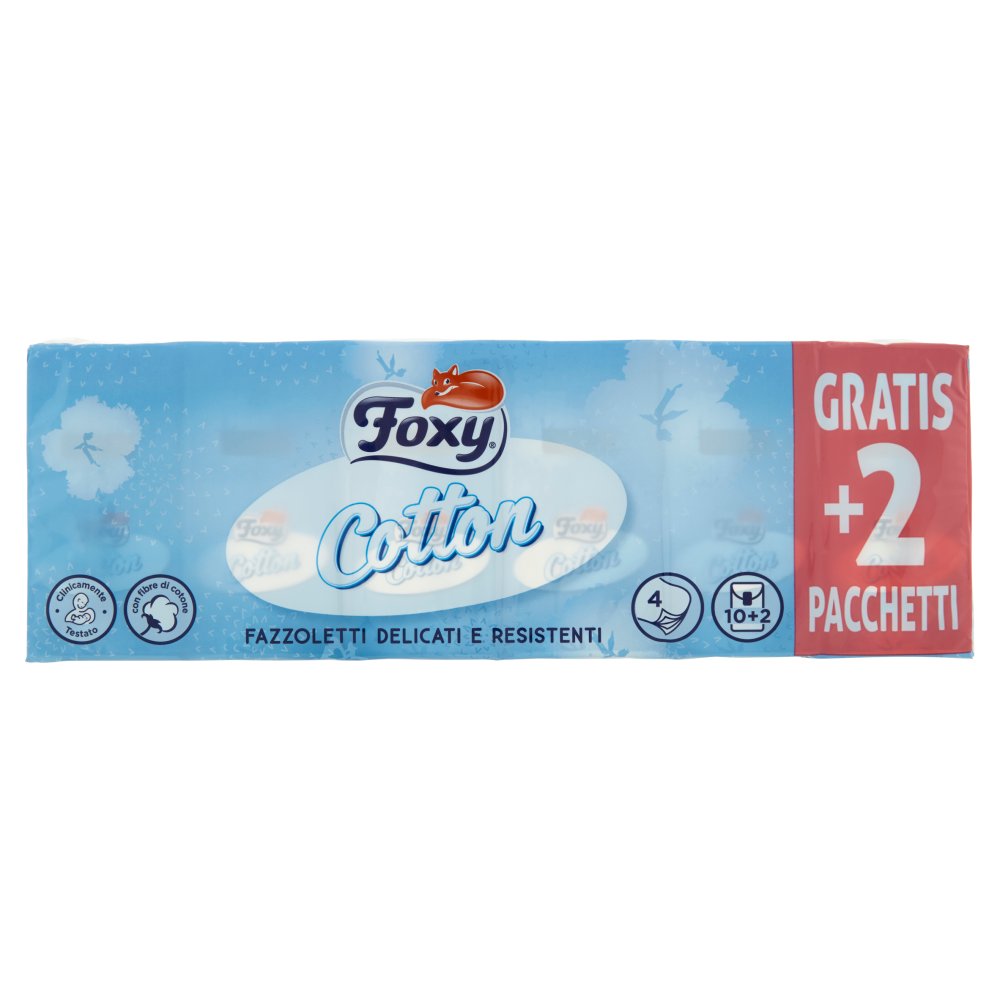 FOXY FAZZOLETTI COTTON X 10+2 4V