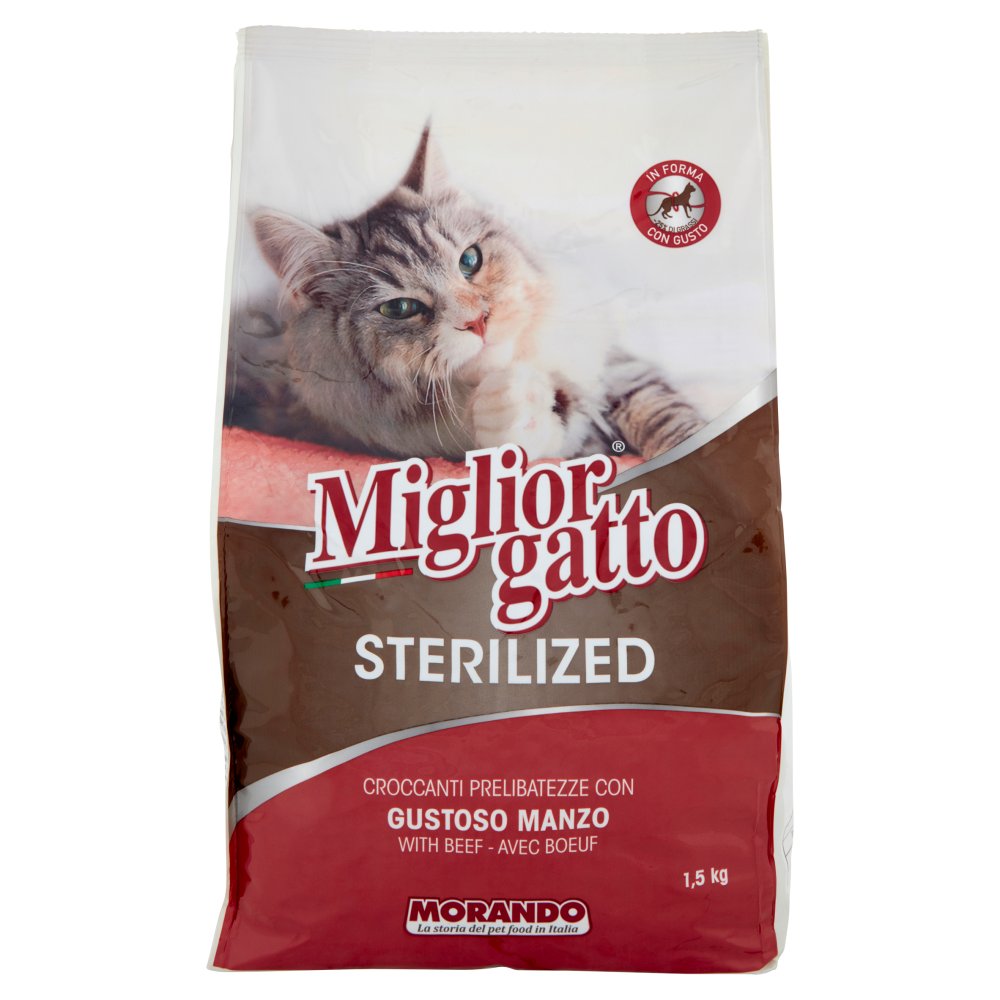 MIGLIOR GATTO STERILIZED CROCCANTINI MAN ZO KG.1,5