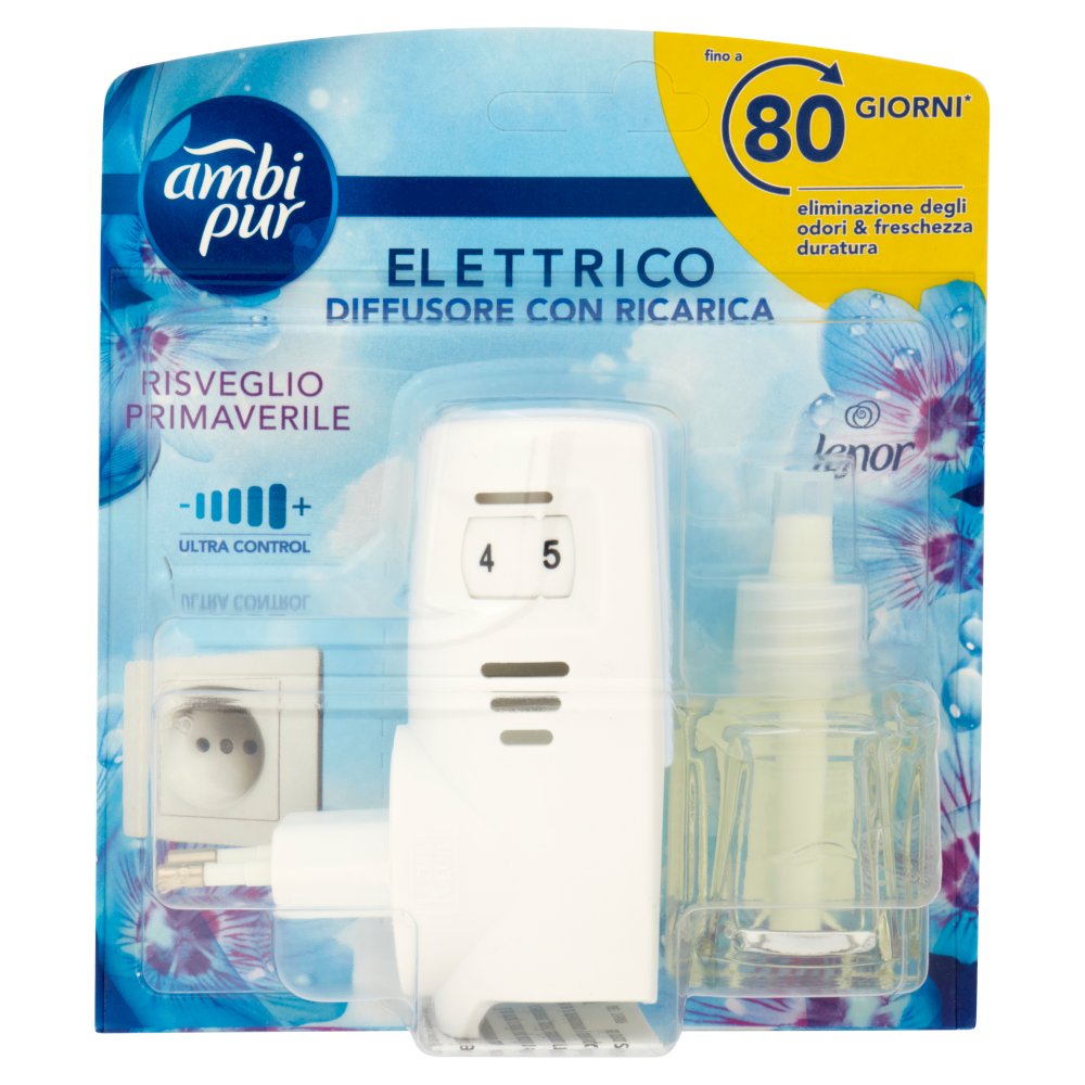 Ambi Pur Profumatore per Ambienti Elettrico Starter Kit Lenor al Risveglio Primaverile Ml.20