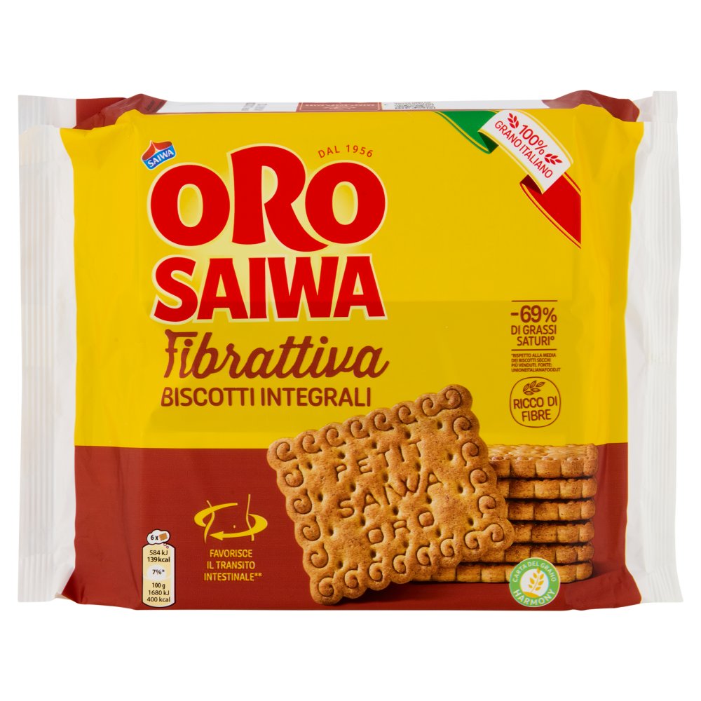 Oro Saiwa Biscotti Secchi Fibrattiva Gr.420