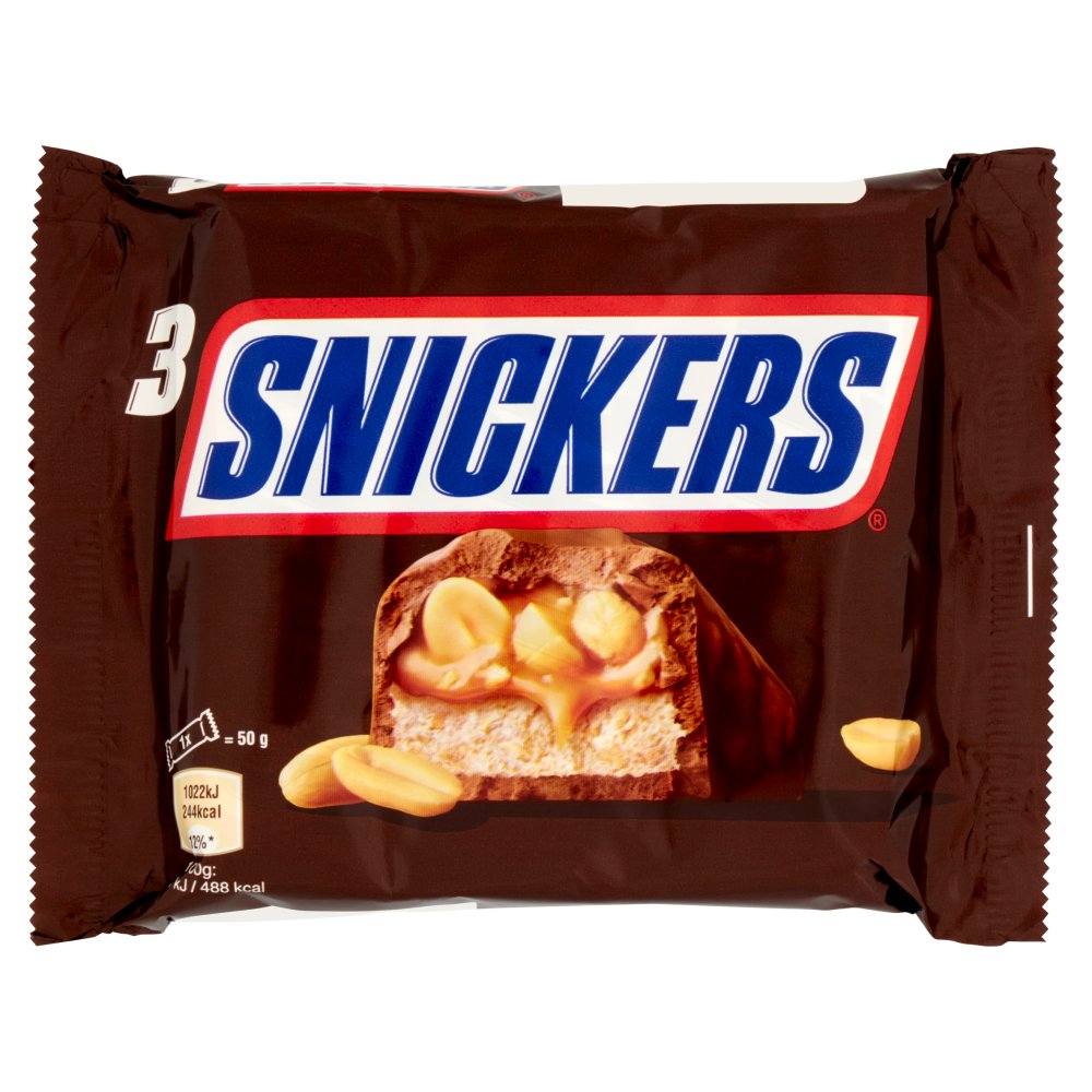 Snickers Barretta Snack al Latte con Arachidi Pz.3 Gr.150