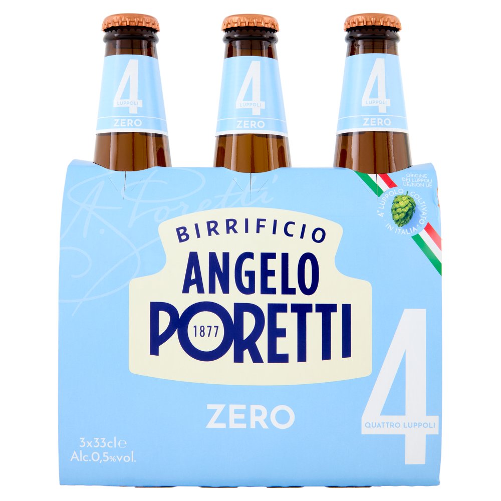 Poretti 4 Luppoli Analcolica Zero Cl.33x3