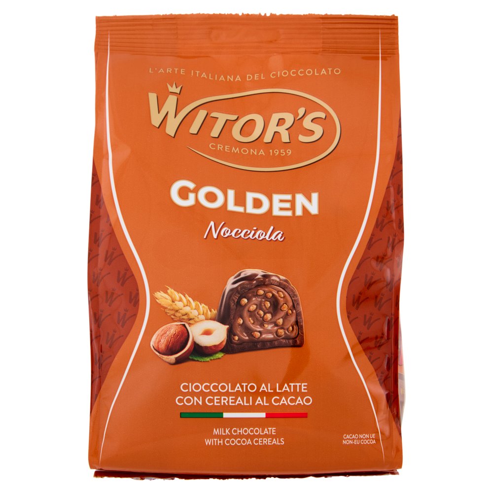 Witor's Golden Nocciola Cioccolato al Latte con Cereali al Cacao Gr.200