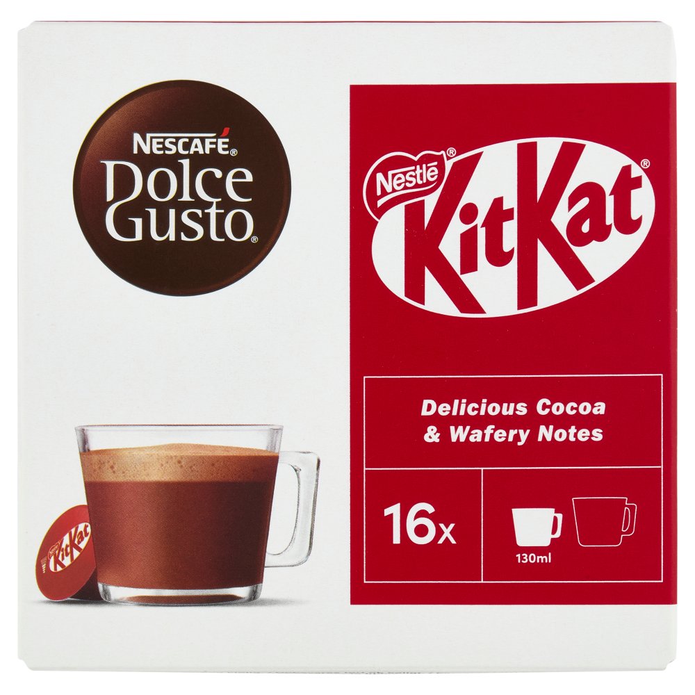 Nescafe' Dolce Gusto Capsule KitKat Gusto Cacao e Wafer Pz.16 Gr.256