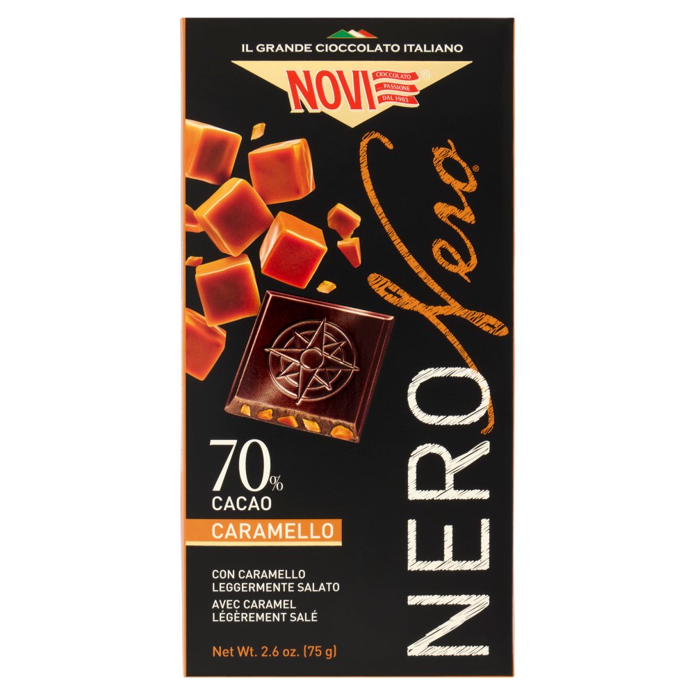 Novi Nero Nero 70% Cacao con Caramello Gr.75