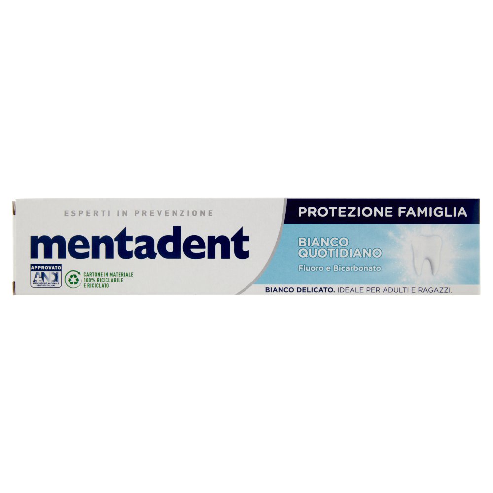 Mentadent Dentifricio Protezione Famiglia Bianco Quotidiano Ml.75