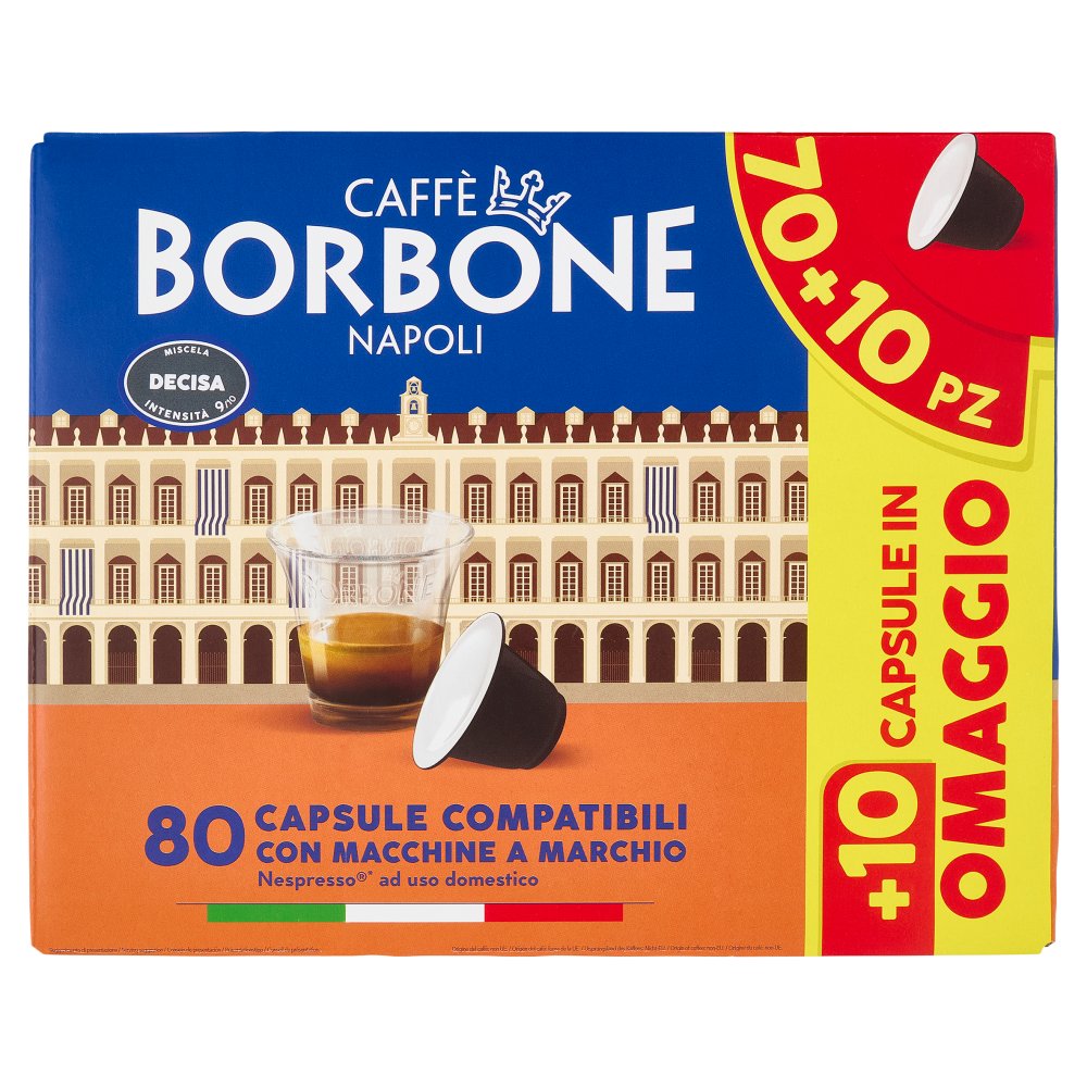 Caffè Borbone Capsule Compatibili Nespresso Miscela Decisa Pz.80 X Gr.5