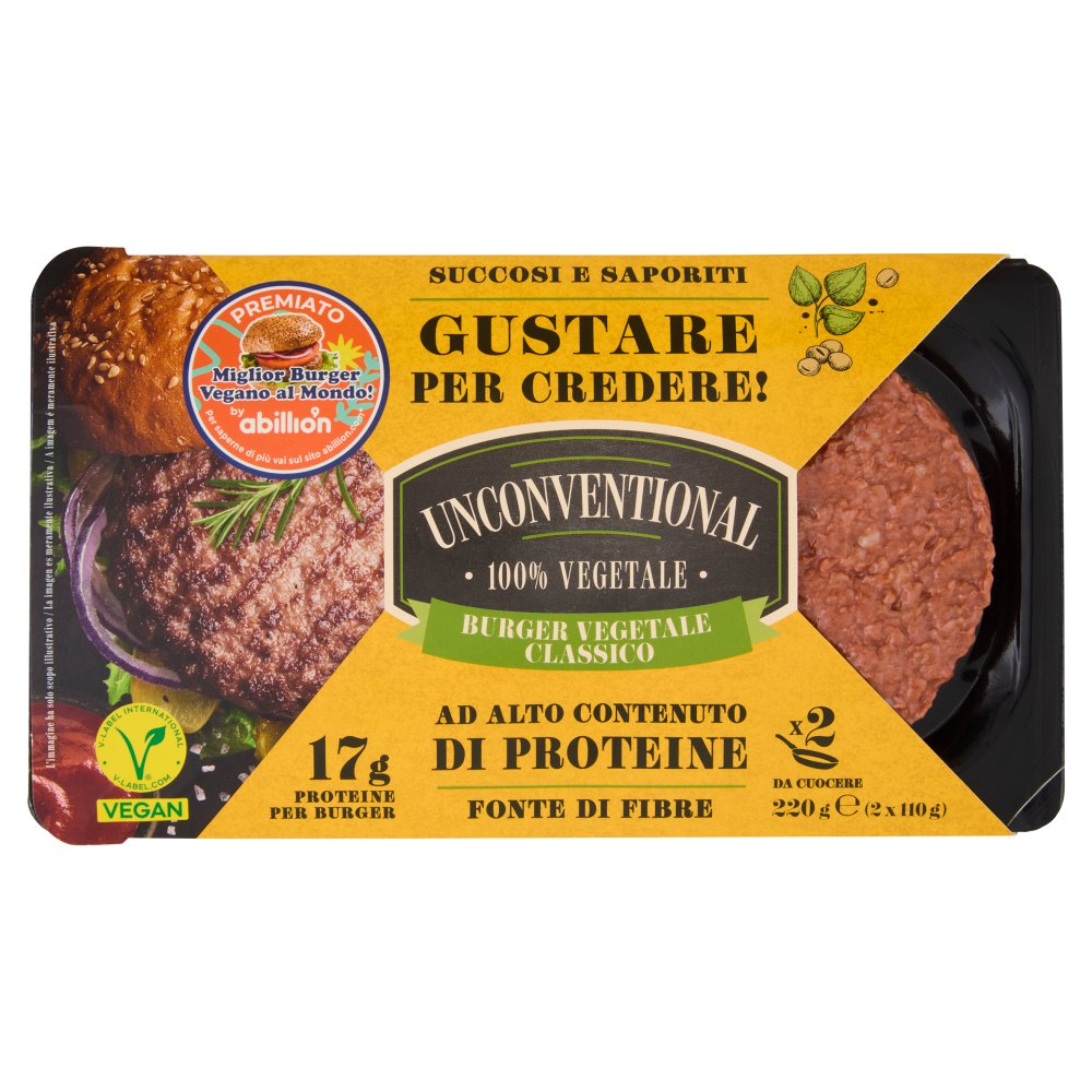 UNCONV.2 BURGER VEG.CLASS.PRO.220GR