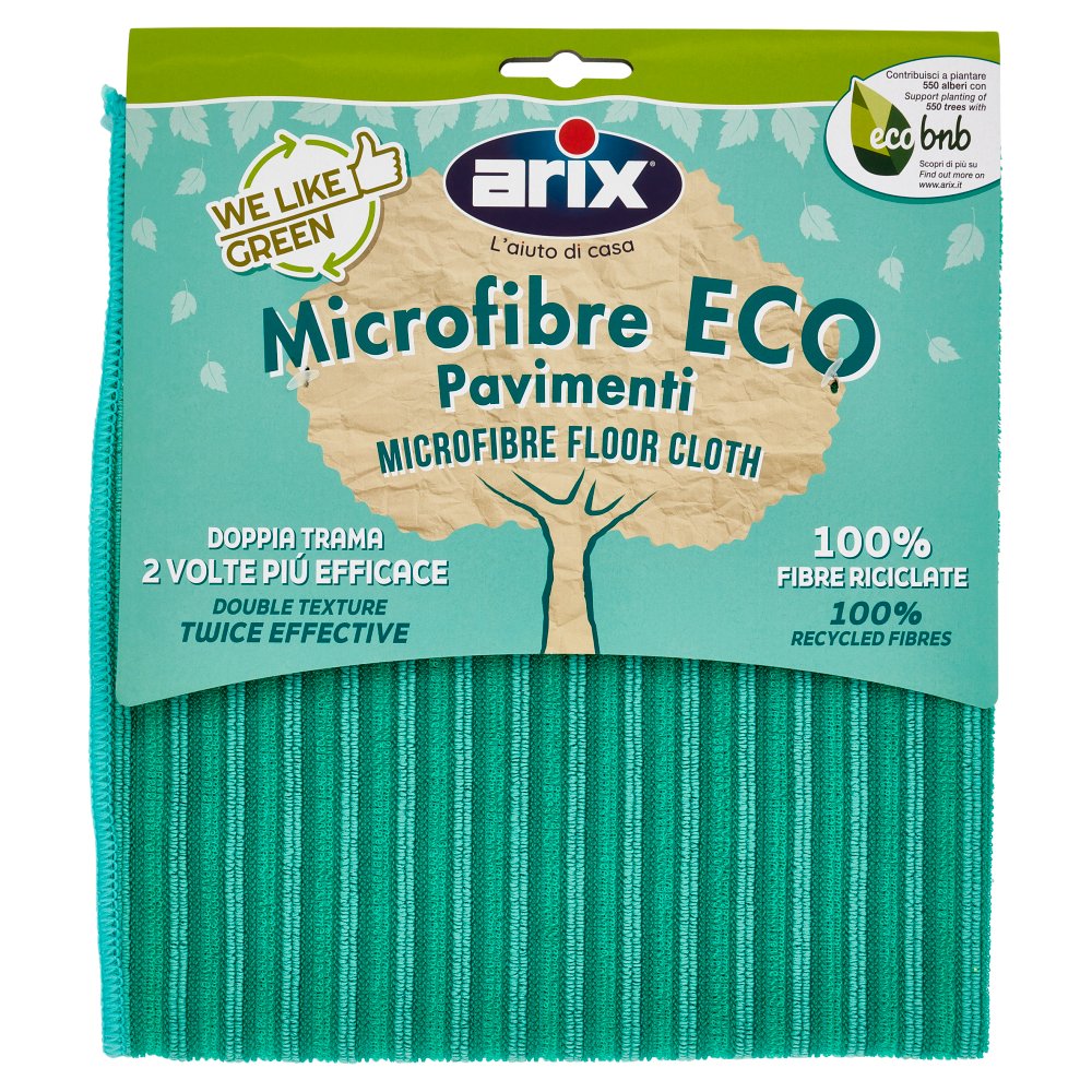 Arix We Like Green Panno Microfibra Pavimenti Eco 