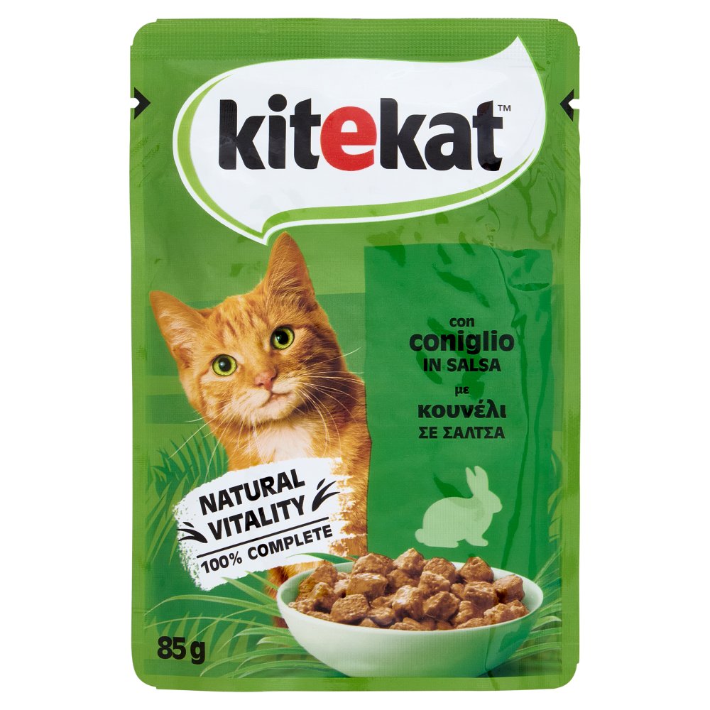 Kitekat Cibo Umido per Gatti con Coniglio in Salsa Bustina Gr.85